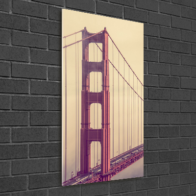 Acrylbild vertikal San Francisco Brücke