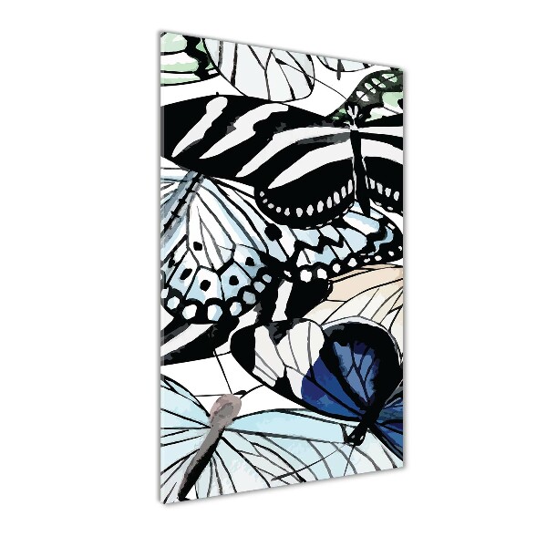 Acrylbild vertikal Schmetterlinge