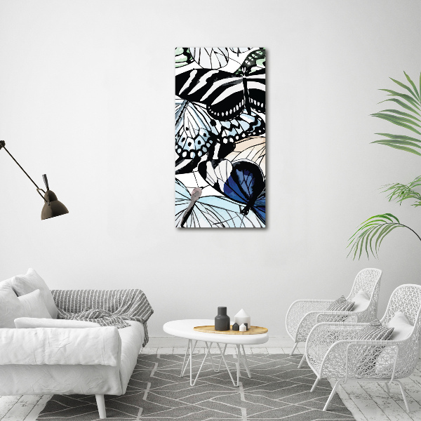 Acrylbild vertikal Schmetterlinge