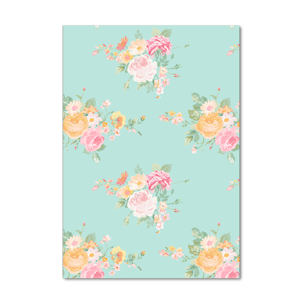 Acrylbild vertikal Blumen