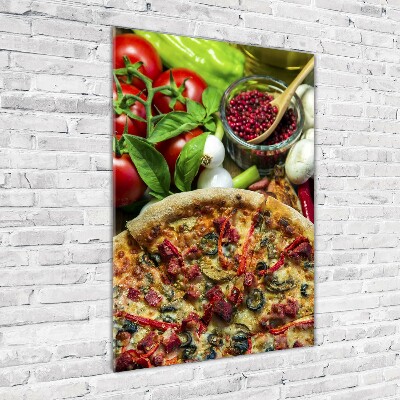 Bild auf Acrylglas vertikal Pizza