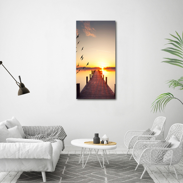Bild auf Acrylglas vertikal Sunset Pier