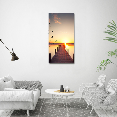 Bild auf Acrylglas vertikal Sunset Pier