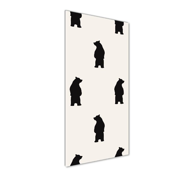 Modernes Acrylbild vertikal Kleine Bären