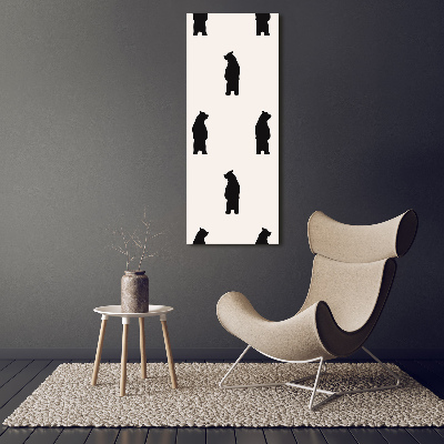 Modernes Acrylbild vertikal Kleine Bären