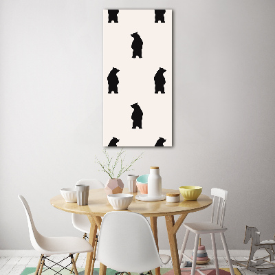 Modernes Acrylbild vertikal Kleine Bären