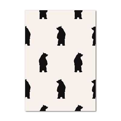 Modernes Acrylbild vertikal Kleine Bären