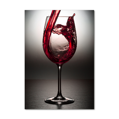 Modernes Acrylbild vertikal Rotwein