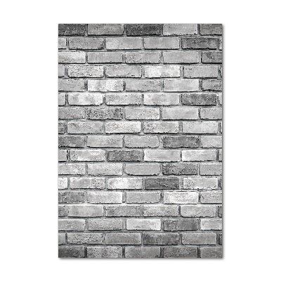 Acrylbild vertikal Ziegelmauer