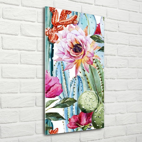 Plexiglasbilder vertikal Kakteen