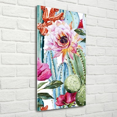 Plexiglasbilder vertikal Kakteen