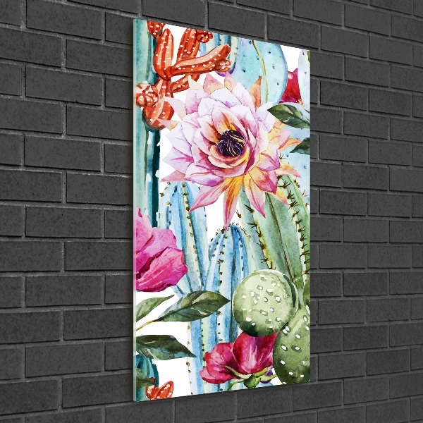 Plexiglasbilder vertikal Kakteen