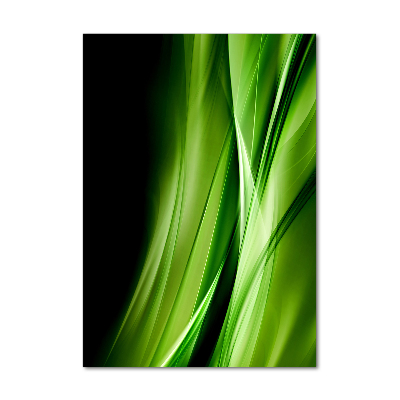 Bild auf Acrylglas vertikal Hintergrund mit grünen Wellen