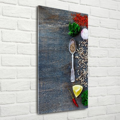 Bild auf Acrylglas vertikal Gewürze und Kräuter