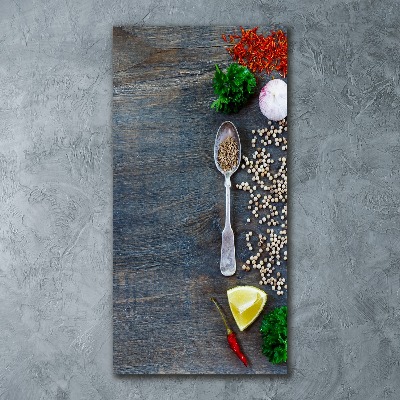 Bild auf Acrylglas vertikal Gewürze und Kräuter