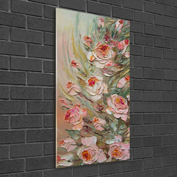Acrylbild vertikal Rosen