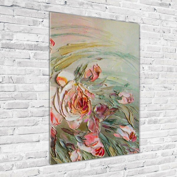 Acrylbild vertikal Rosen