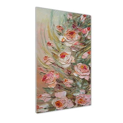 Acrylbild vertikal Rosen