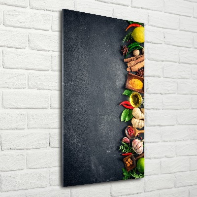 Acrylbild vertikal Gewürze und Kräuter