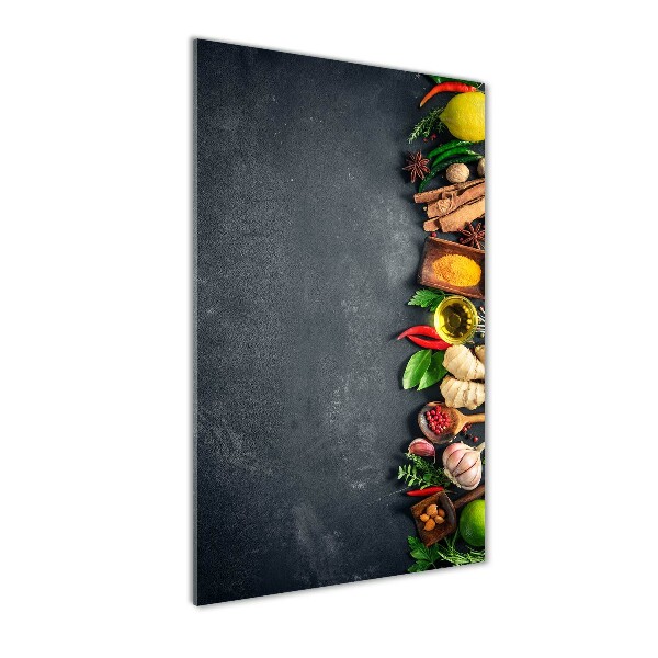 Acrylbild vertikal Gewürze und Kräuter
