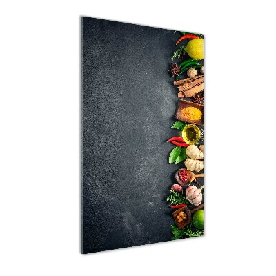 Acrylbild vertikal Gewürze und Kräuter