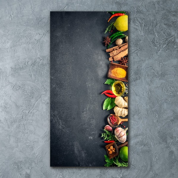 Acrylbild vertikal Gewürze und Kräuter