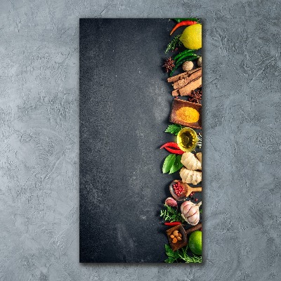 Acrylbild vertikal Gewürze und Kräuter