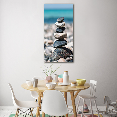 Bild auf Acrylglas vertikal Felsiger Strand