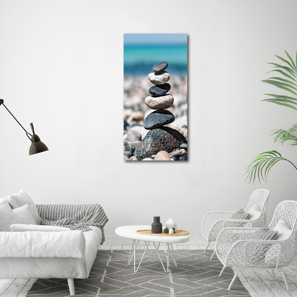 Bild auf Acrylglas vertikal Felsiger Strand
