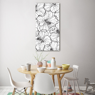 Bild auf Acrylglas vertikal Hibiskus