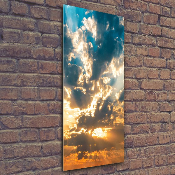 Modernes Acrylbild vertikal Wolken am Himmel