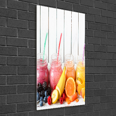 Modernes Acrylbild vertikal Farbenfrohe Cocktails