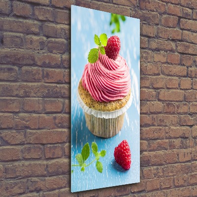 Plexiglasbilder vertikal Himbeer-Cupcake
