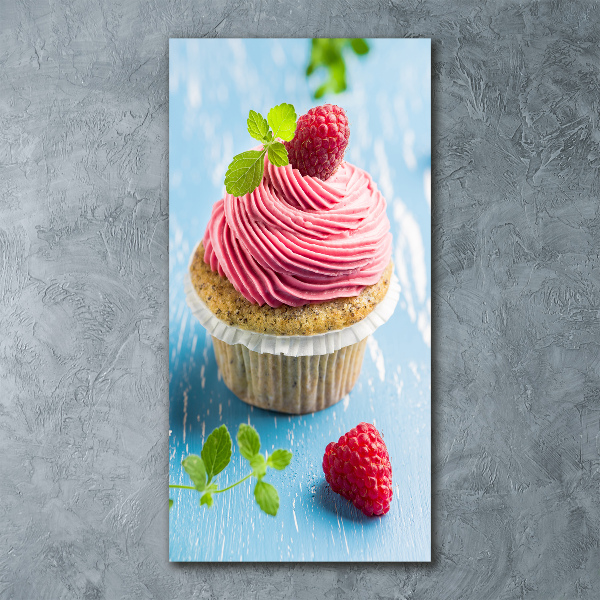 Plexiglasbilder vertikal Himbeer-Cupcake