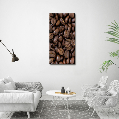 Modernes Acrylbild vertikal Kaffeebohnen