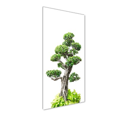 Modernes Acrylbild vertikal Bonsai-Baum