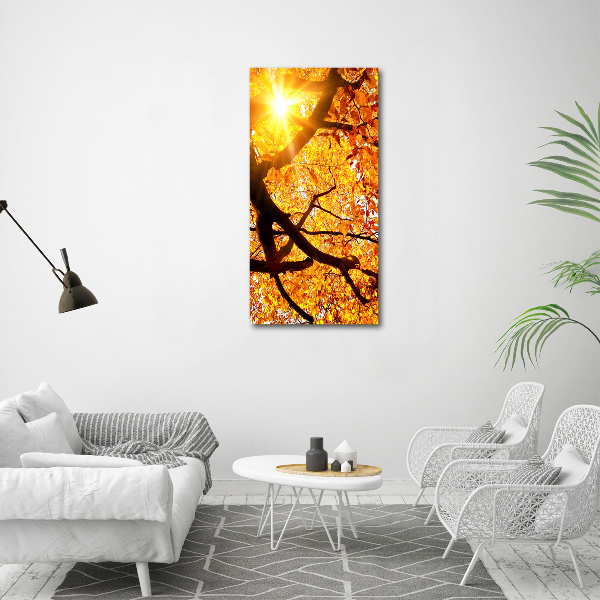 Bild auf Acrylglas vertikal Herbstbaum