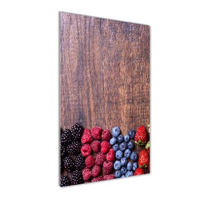 Modernes Acrylbild vertikal Waldfrüchte