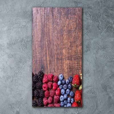 Modernes Acrylbild vertikal Waldfrüchte