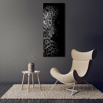 Modernes Acrylbild vertikal Leopard