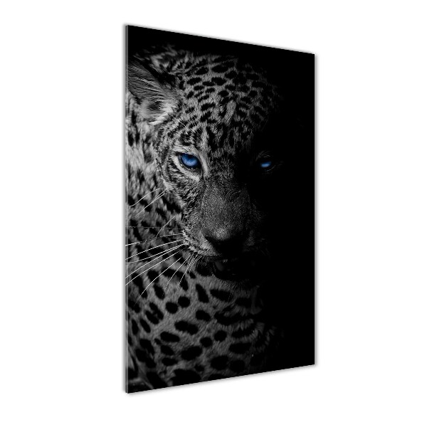 Modernes Acrylbild vertikal Leopard