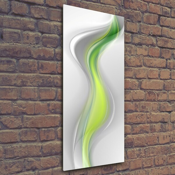 Modernes Acrylbild vertikal Abstrakte Wellen