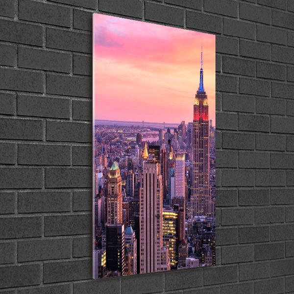 Modernes Acrylbild vertikal New York West