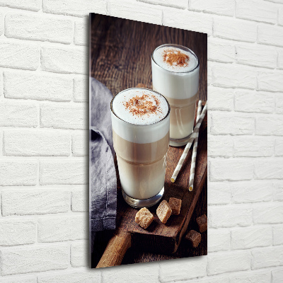Bild auf Acrylglas vertikal Latte-Kaffee