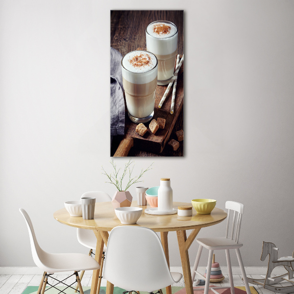 Bild auf Acrylglas vertikal Latte-Kaffee