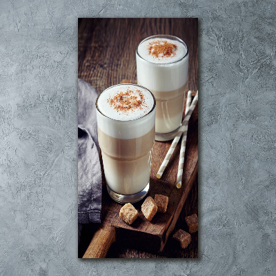 Bild auf Acrylglas vertikal Latte-Kaffee