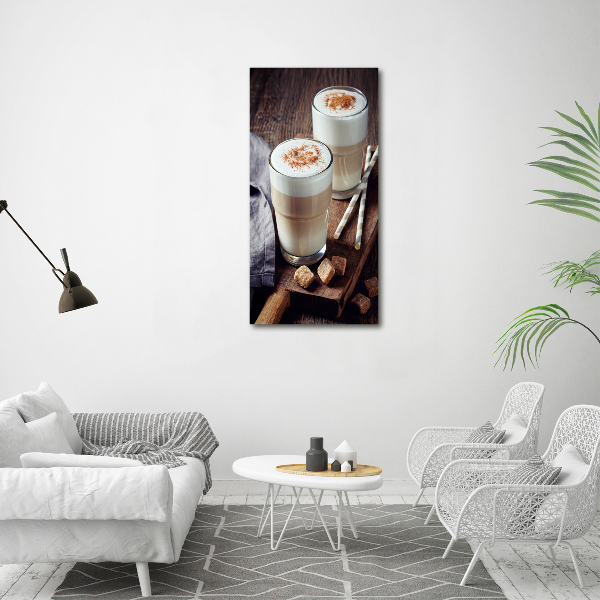 Bild auf Acrylglas vertikal Latte-Kaffee