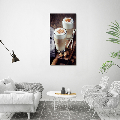 Bild auf Acrylglas vertikal Latte-Kaffee