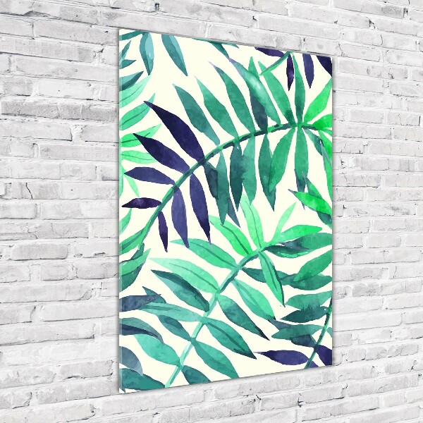 Bild auf Acrylglas vertikal Tropische Blätter
