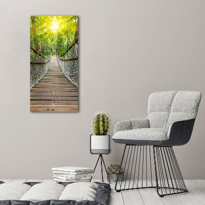 Acrylbild vertikal Hängebrücke